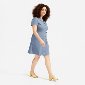 GUC Japanese GoWeave Shirtdress - Everlane - dusty blue 10
